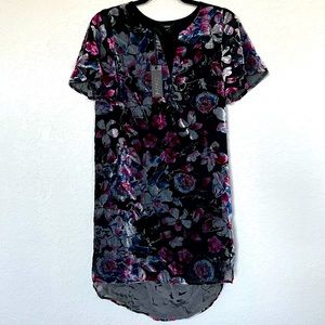 NWT Buffalo David Bitton Velvet Floral Dress